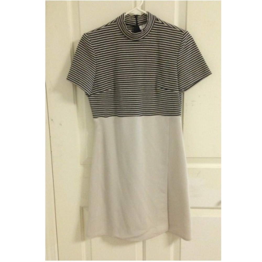 Petite Sophisticate striped dress